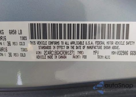 2012 Chrysler Town & Country Touring from USA, damaged, VIN 2C4RC1BGXCR301271